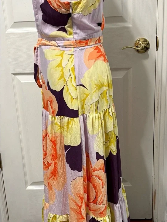 Anthropologie Maeve Floral Wrap Maxi Dress Size 8 - Picture 7 of 13
